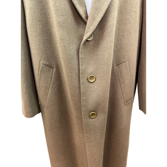 Vintage Angelo Rossi Mens Brown Wool Blend Overcoat With Notched Lapel - Picture 6 of 11